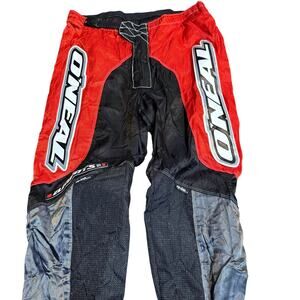 O'Neal Element Motocross Pants, Red Black Kevlar Dirt Bike, Size 32